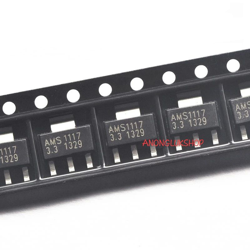 ราคาต่อ 10ตัว 👉👉AMS1117 AMS1117-3.3  AMS1117-5.0 AMS1117-ADJ IC Voltage Regulator SOT-223 เลคกูเลเตอ