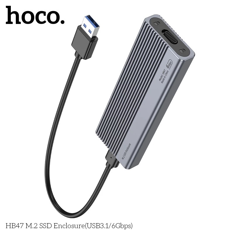 กล่องฮาร์ดดิส Hoco HB74 HB74A กล่องหุ้ม M.2 SSD Enclosure รองรับการถ่ายโอนขอมูลเร็ว USB3.1/3.2