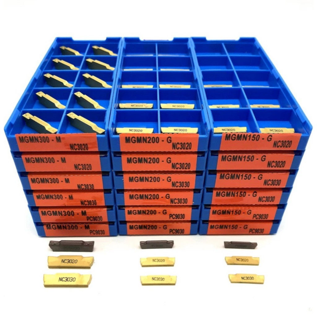 เม็ดมีดกลึง ตัดและเซาะร่อง(ของใหม่)2เม็ด มีให้เลือก4ขนาด 1.5/2/3/4 mm.