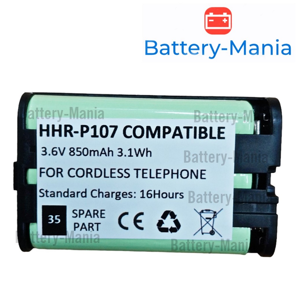 แบตเตอรี่ โทรศัพท์ไร้สาย Replacement HHR-P107 (TYPE 35)