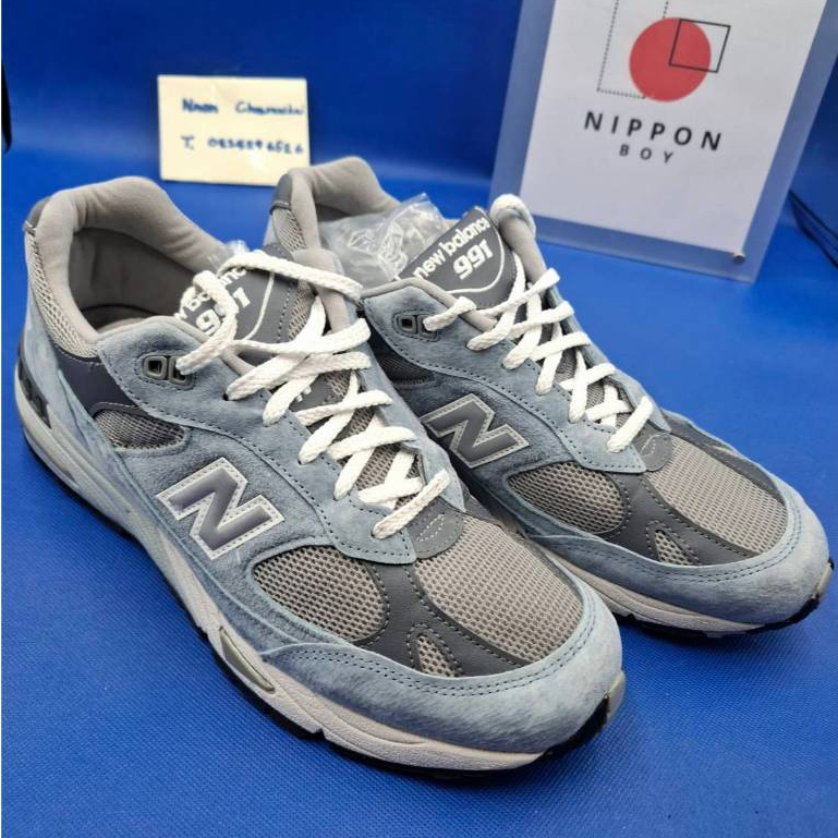 ของแท้ Rare Item! New Balance 991 Dusty Blue Made in England (M991BGG) Size 43 (9UK/9.5US) ของใหม่ แ