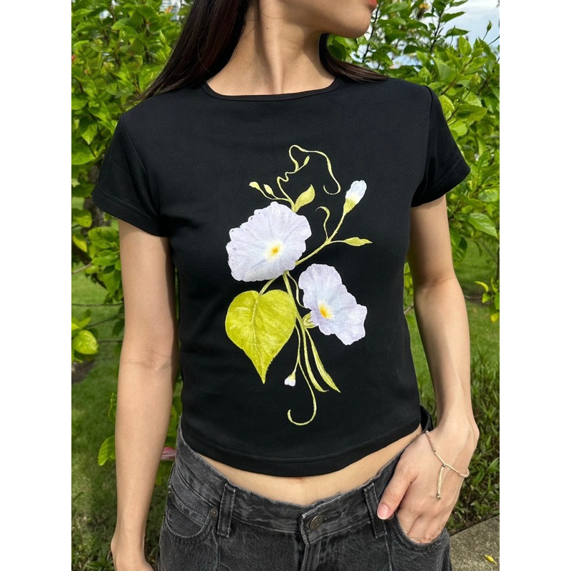 MORNING GLORY baby tee by glasshaus