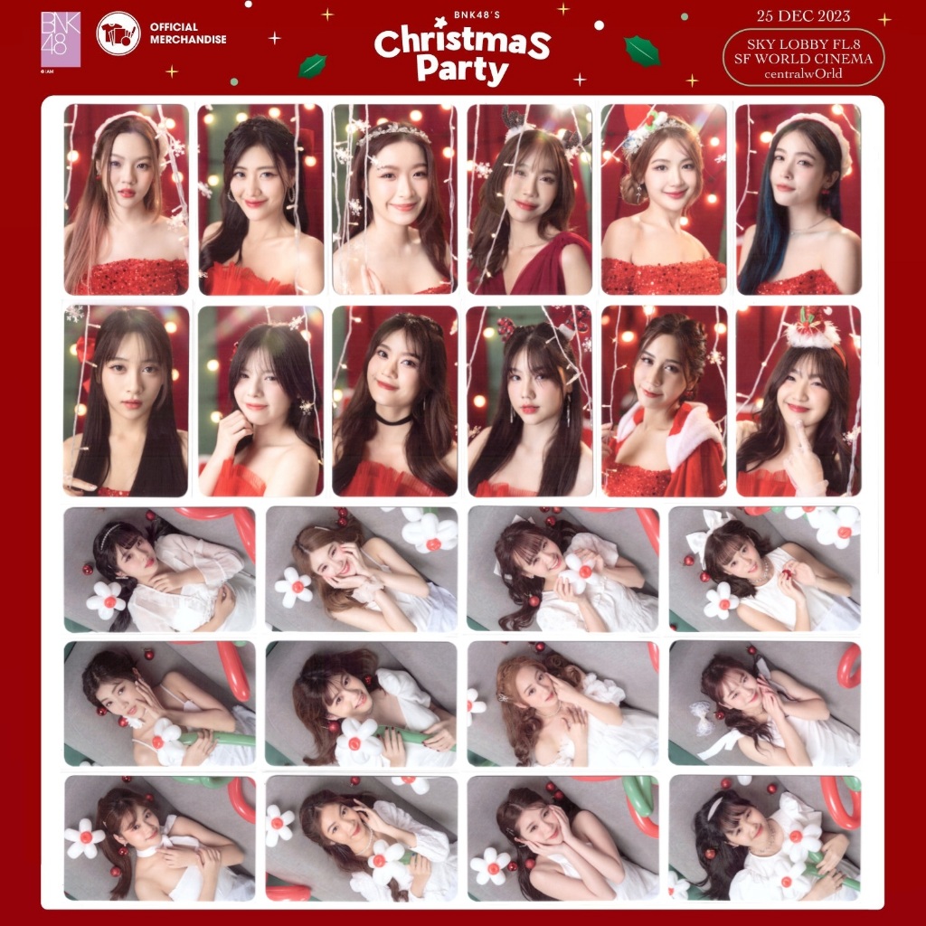 [การ์ด][1/2] BNK48 CGM48 Photo card Christmas 48th Lucky Bag 2024 2567 คริสต์มาส