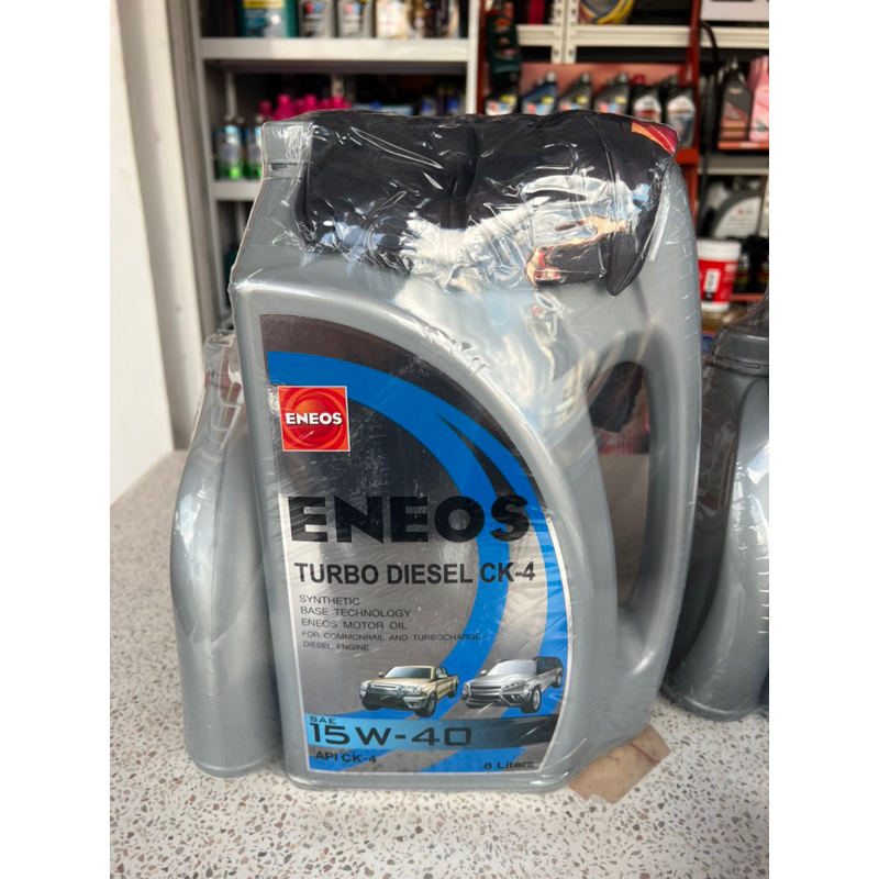 น้ำมันเครื่อง ENEOS TURBO DIESEL CK-4 15W-40 เอเนออส เทอร์โบ ดีเซล CK-4 15W-40 6+1L