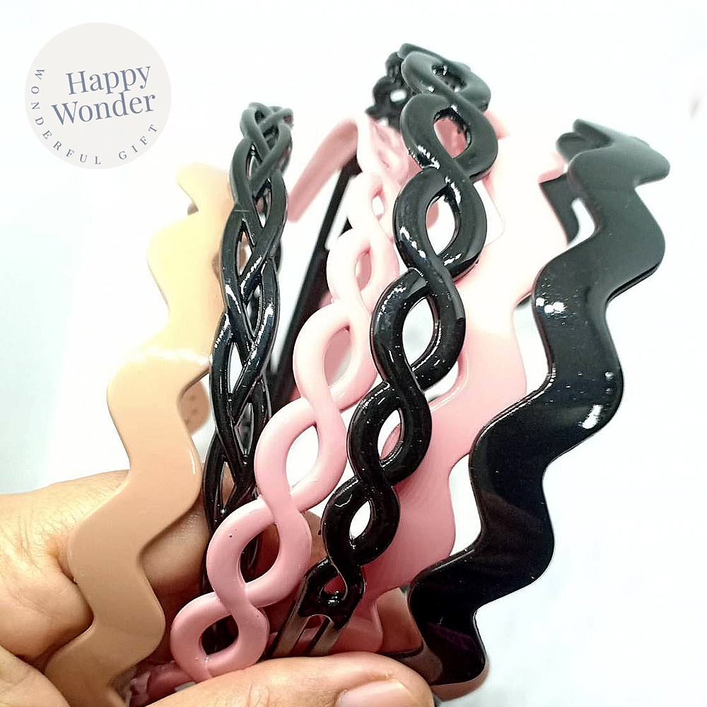 ที่คาดผม น่ารักๆ สีดำ น้ำหนักเบา ไม่บีบศีรษะ เคลือบมันอย่างดี