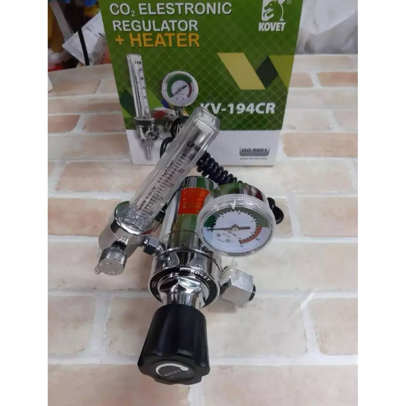KOVET เกจ์ CO2 รุ่นKV194CR ใช้ปรับความดันและอัตราการไหลของแก๊ส CO2 เกลียวเป็นเกลียวในขนาดมาตรฐานตามถ