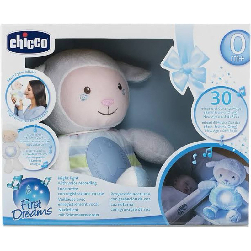 🔥พร้อมส่ง🔥Chicco First Dreams Musical Lullaby Sheep Baby Night Light Soft Toy 0m