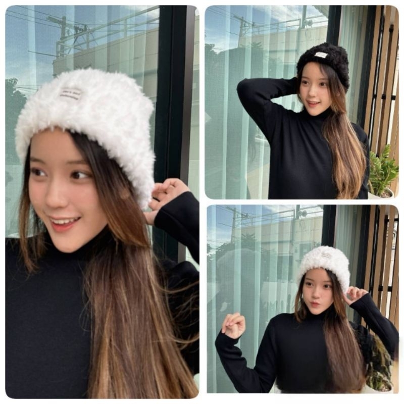 หมวกทอขนปุย สุดนุ่ม รหัสJ139หมวกผ้าทออุ่น นุ่ม คล้ายขนกระต่าย ทอด้วยความหนาแน่นสูง ใส่น่ารัก ช่วยให้ความอบอุ่นแก่ศีรษะ