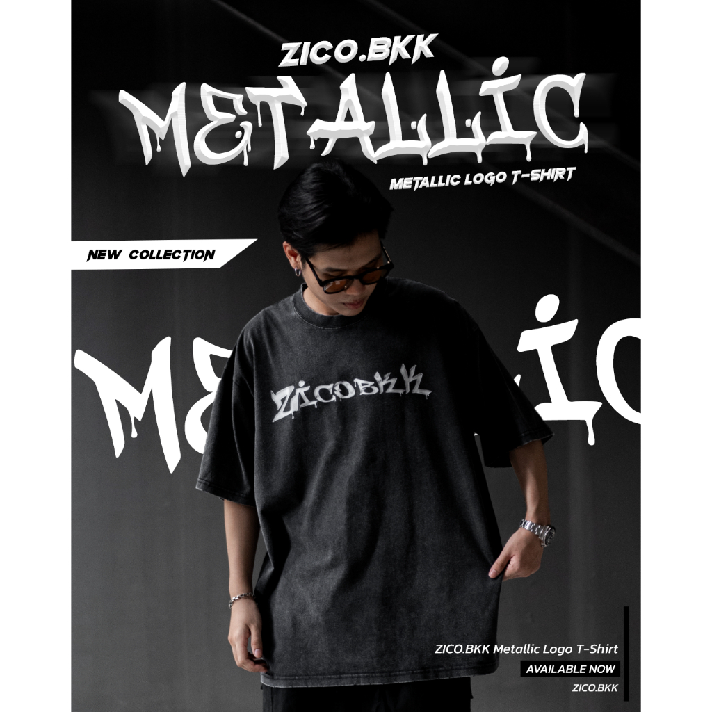 ZICO.BKK Metallic Logo Tee