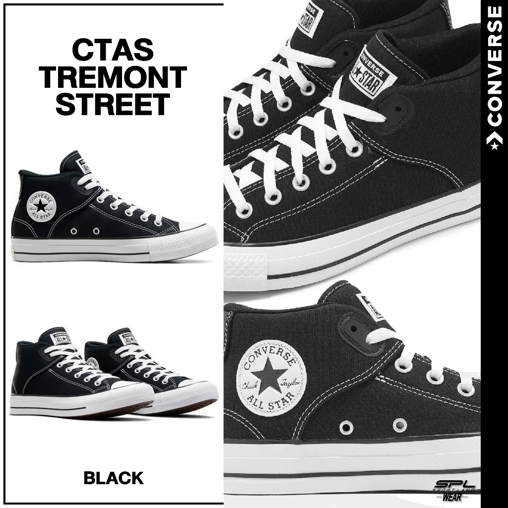 Converse รองเท้าผ้าใบ รองเท้าข้อสูง UX Chuck Taylor All Star Tremont Street Mid A08521CMF4BKXX (2500)