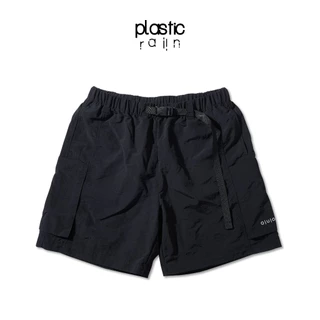 กางเกงขาสั้นผ้าไนล่อน (Black Nylon Pocket shorts)