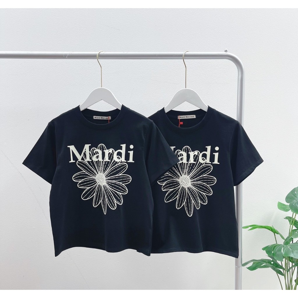 Mardi Flower Slim T-shirt (Black/Ivory)
