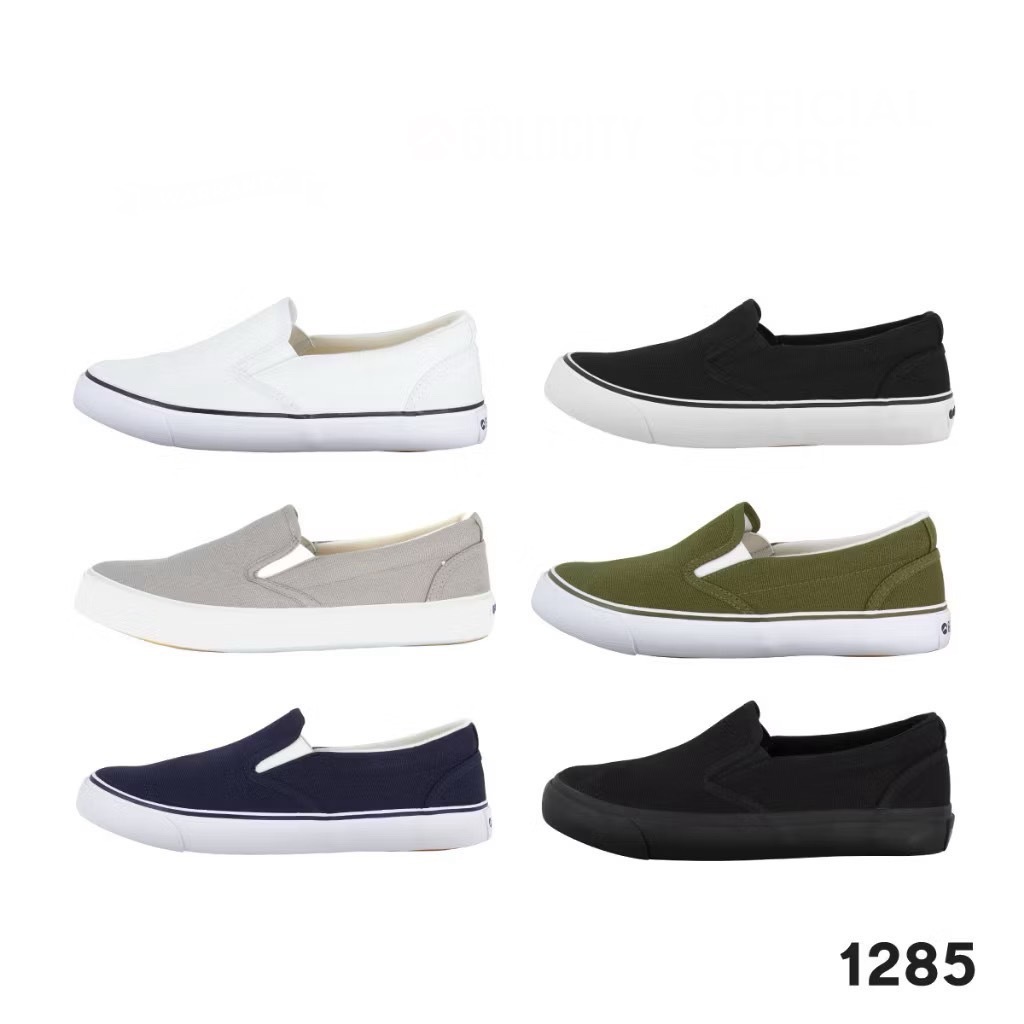 รองเท้าผ้าใบ สลิปออน แบบสวม Gold City รุ่น 1285
