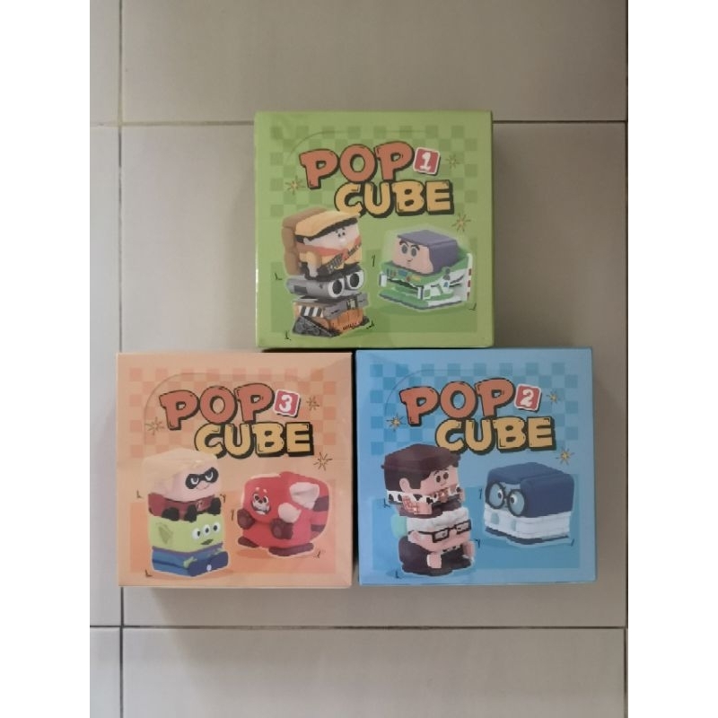 ยก Box พร้อมส่ง PopMart Disney/Pixar Pop Cube Cube-1 Cube-2 Cube-3 Series ใหม่ในซีล ดิสนีย์ พิกซาร์