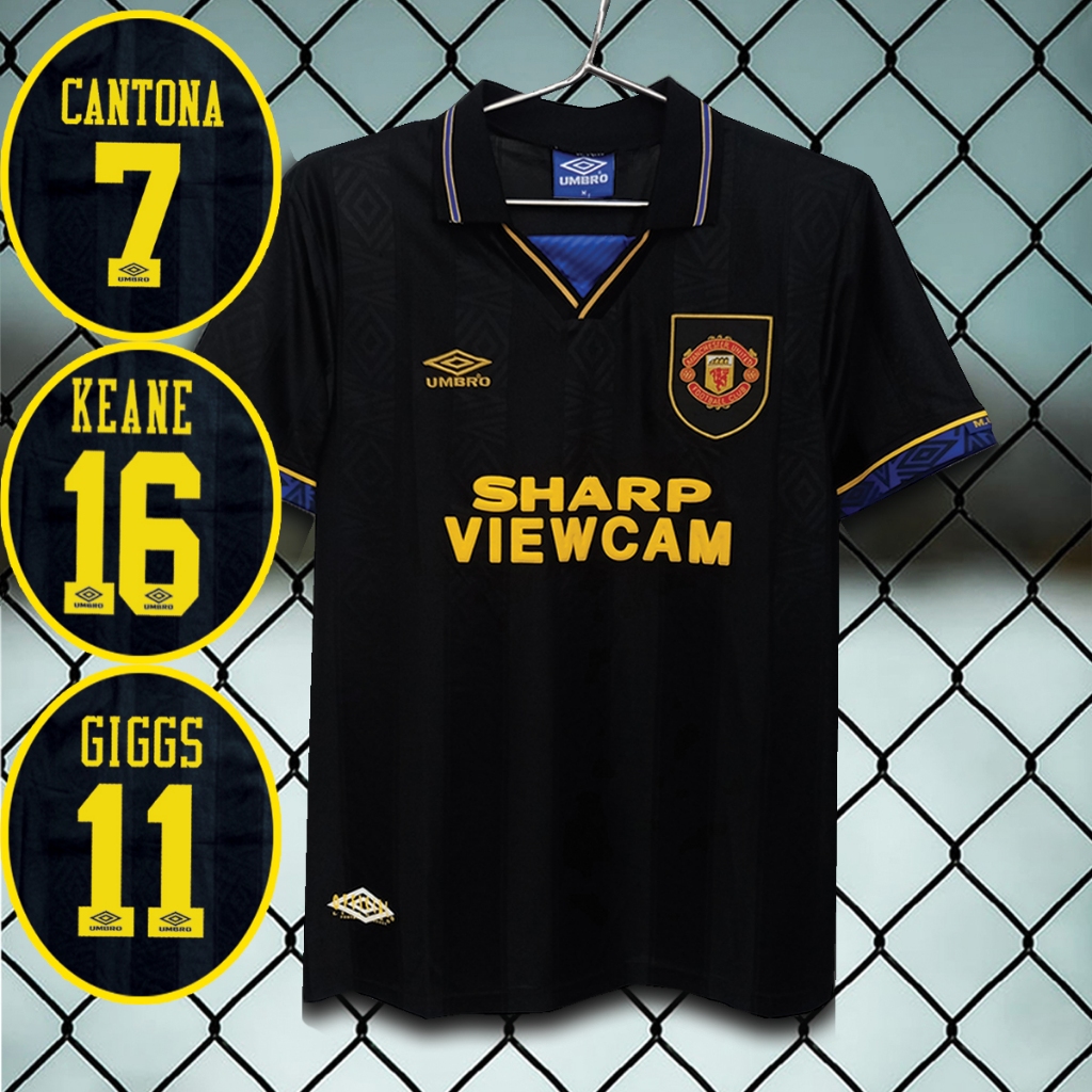 เสื้อฟุตบอลย้อนยุค ทีม แมนยู เยือน รุ่นปี1993-95 RT0013 เกรดแฟนบอล รับทำชื่อ-เบอร์ ไซส์เอเชีย S-2XL