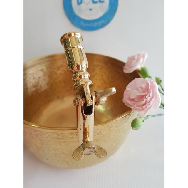 BrassByfa F1345 เทียนน้ำมนต์ เชิงเทียนขันน้ำมนต์  ที่ยึดเทียนกับขัน+
