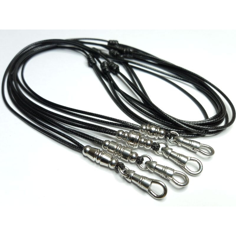 สร้อยพระเชือกเคลือบเงาขนาด 2มิล แต่งเม็ดสแตนเลส ก้ามปูสแตนเลสอย่างดี ราคาถูก - รูปที่ 3