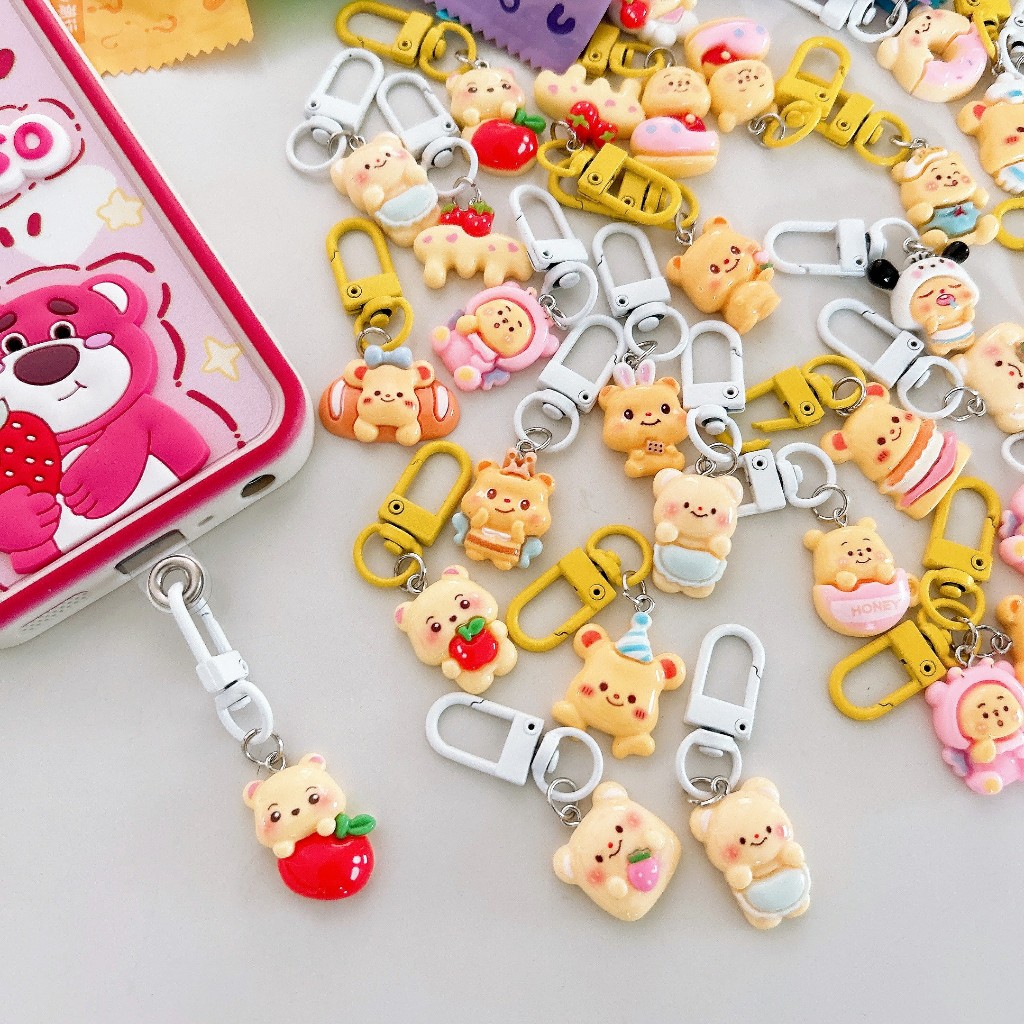 Butter bear  Constellation พวงกุญแจ1จุ่ม น่ารักการ์ตูน สไตล์ตุ๊กตา พวงกุญแจ จี้พวงกุญแจ จี้ของขวัญเด็ก ลุ้น SECRE