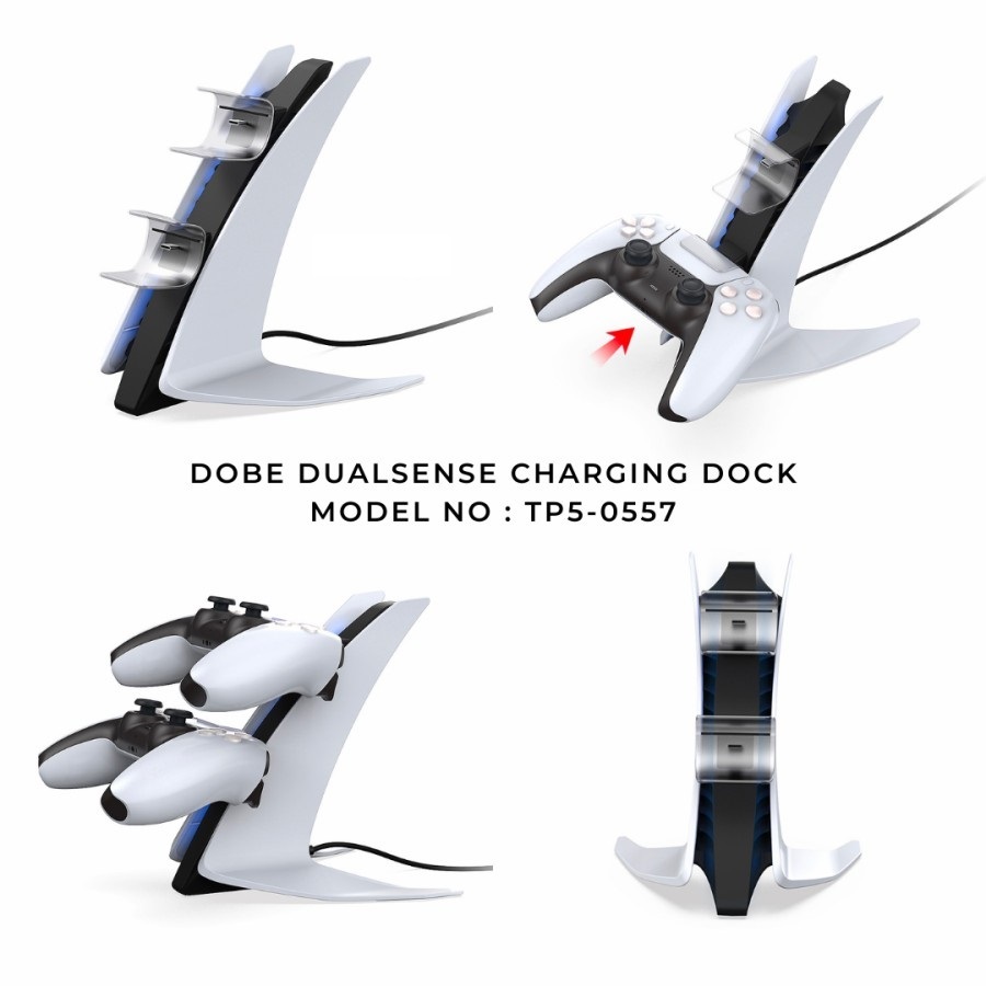 5 แบบ มาใหม่! Dobe แท่นชาร์จPS5 แท่นชาร์จจอย PS5 Dualsense Charging Station จอย PlayStation5 P5 ps 5