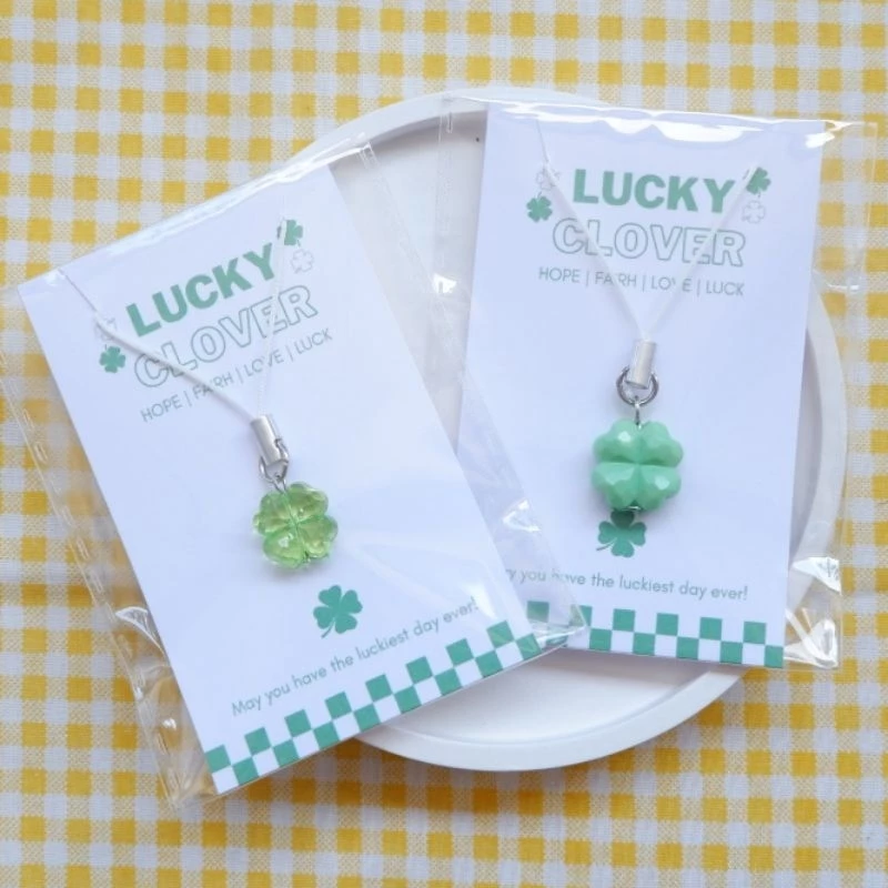 'Mini Lucky Clover☘️ พวงกุญแจใบโคลเวอร์ (ver.3) ของขวัญขอบคุณลูกค้า ของขวัญปัจฉิม