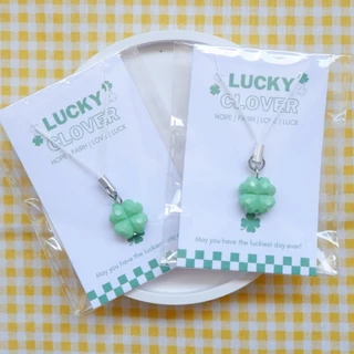 'Mini Lucky Clover☘️ พวงกุญแจใบโคลเวอร์ (ver.3) ของขวัญขอบคุณลูกค้า ของขวัญปัจฉิม