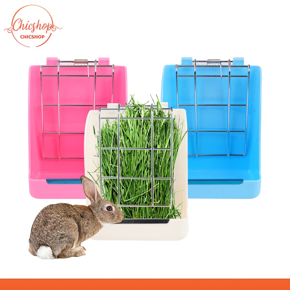 chishop ติดผนัง ที่วางหญ้า Grass feeder รางใส่หญ้ากระต่าย แบบหนีบ ที่ให้อาหารกระต่าย
