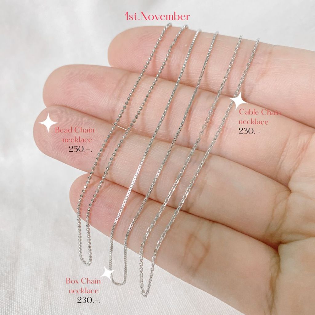 1st.November | สร้อยคอเงินแท้ 925 16นิ้ว/18นิ้ว | Silver 925 Necklace made in Italy