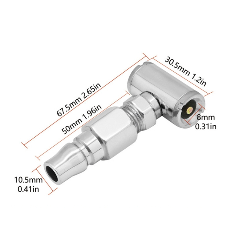 หัวเติมลมยางรถยนต์ รถจักรยานยนต์ หัวเติมลมยางรถยนต์พร้อมข้อต่อสวมเร็ว - รูปที่ 3
