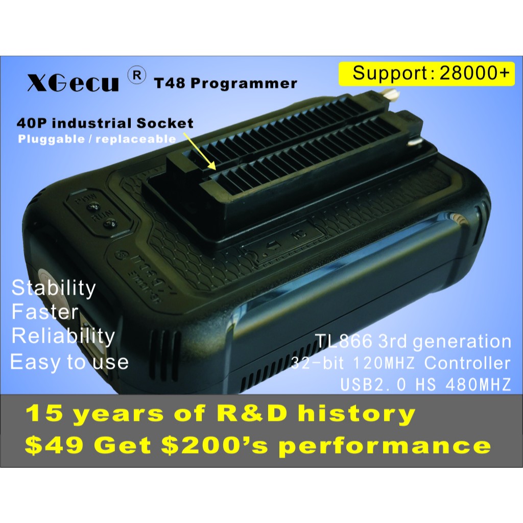 ✅ XGecu T48 programmer เครื่องโปรแกรมไอซี แฟลชเมมโมรี่