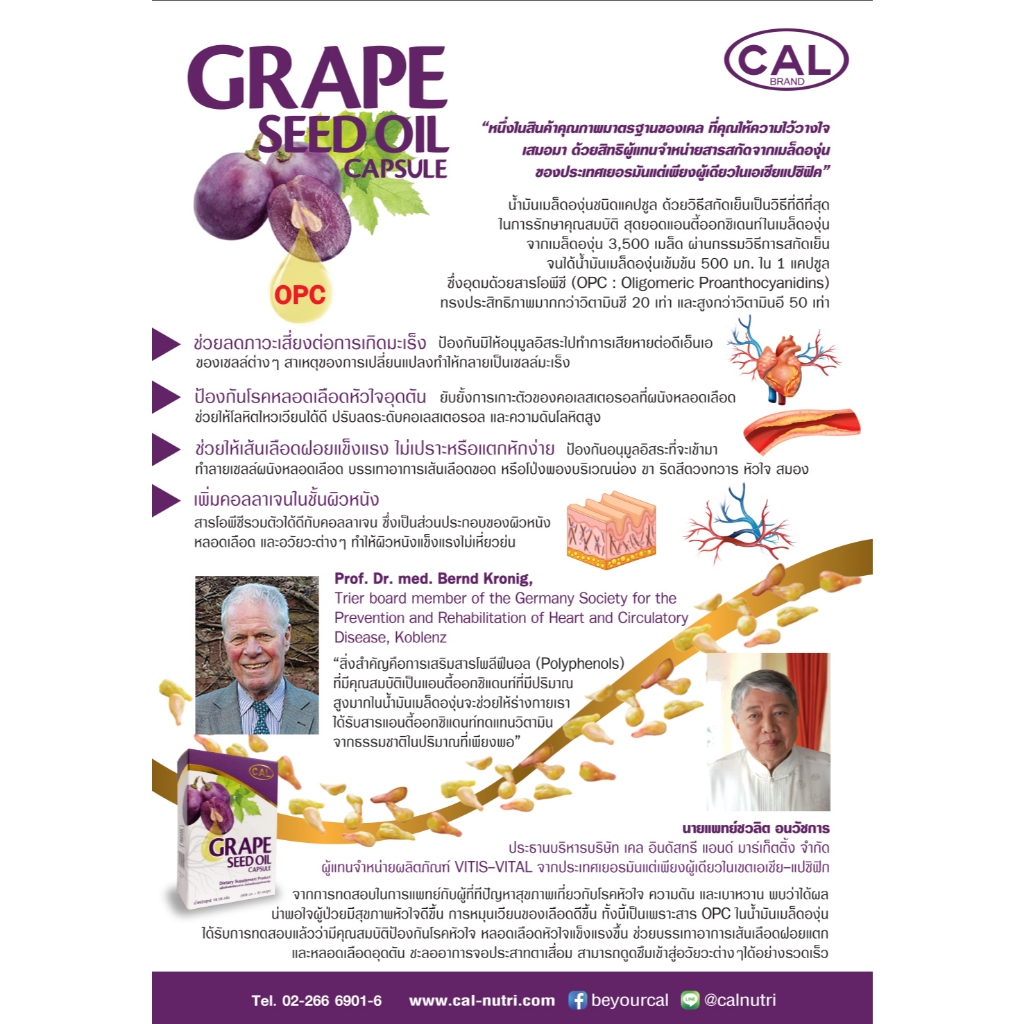 เคล Grape Seed Oil น้ำมันเมล็ดองุ่นสกัดเย็น ผลิตภัณฑ์เสริมอาหาร ชุดสุดคุ้ม - รูปที่ 3