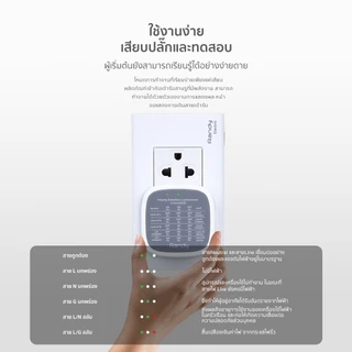 RANDY RD-Test adapter ปลั๊กไฟ เครื่องตรวจสอบวงจรอัจฉริยะ เครื่องทดสอบไฟฟ้า ปลั๊กตรวจสอบสายไฟ รองรับกำลังไฟ 100-260V