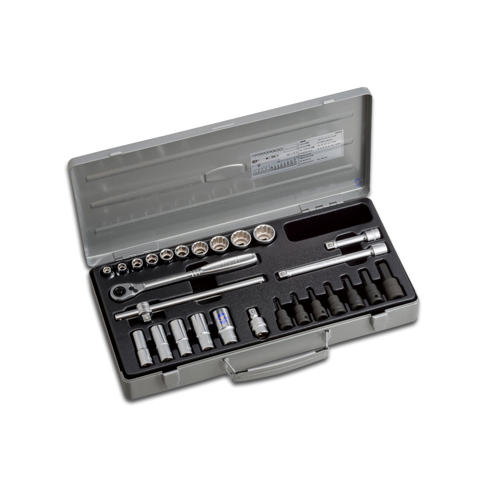 TONE ชุดบล็อก 27ชิ้น ขนาด 3/8" รุ่น MX300 - Mix Socket Wrench Set 27pcs. Size 3/8" Model MX300