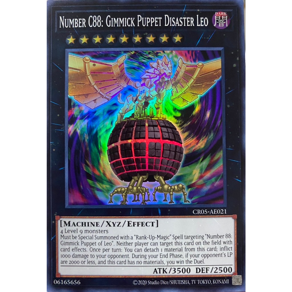Yugioh Asia-Eng [CR05-AE021] Number C88: Gimmick Puppet Disaster Leo (Super Rare) การ์ดยูกิแท้ถูกลิข