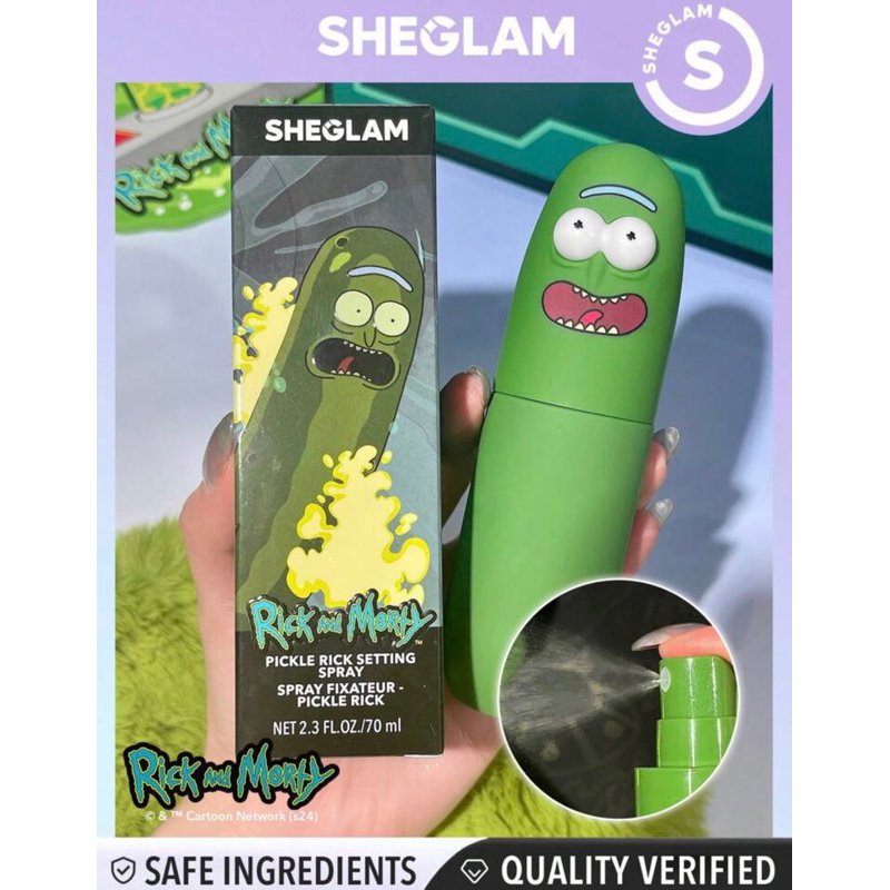 สเปรย์เซ็ตเครื่องสำอางค์ Rick and Morty X SHEGLAM สเปรย์เซ็ตติ้ง เครื่องสำอางค์ติดทน
