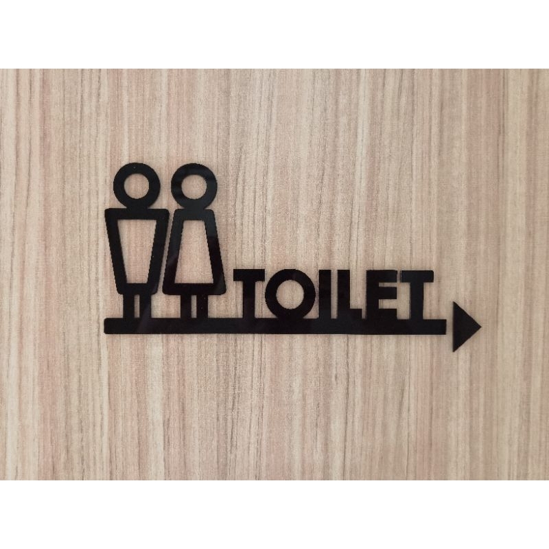 ป้ายห้องน้ำชาย​หญิง​ อะคริ​ลิก​สีดำ​ ป้ายติดห้องน้ำ​ชี้ทางห้องน้ำสวยๆป้าย​สัญลักษณ์​ห้องน้ำสไตล์โมเดิร์น​