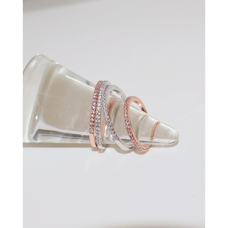 A.piece  แหวนเงินแท้ [all silver 925] Compact cubic ring