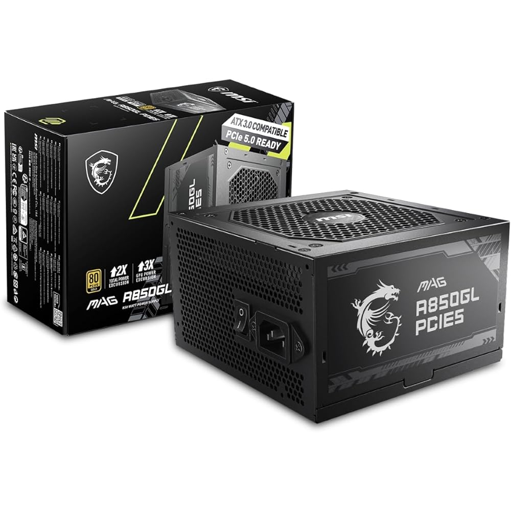 POWER SUPPLY (อุปกรณ์จ่ายไฟ) MSI MAG A850GL PCIE5 850W (80+ GOLD)