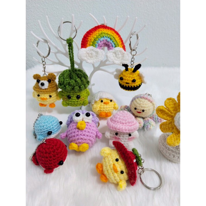 พวงกุญแจไหมพรม ลายน่ารัก