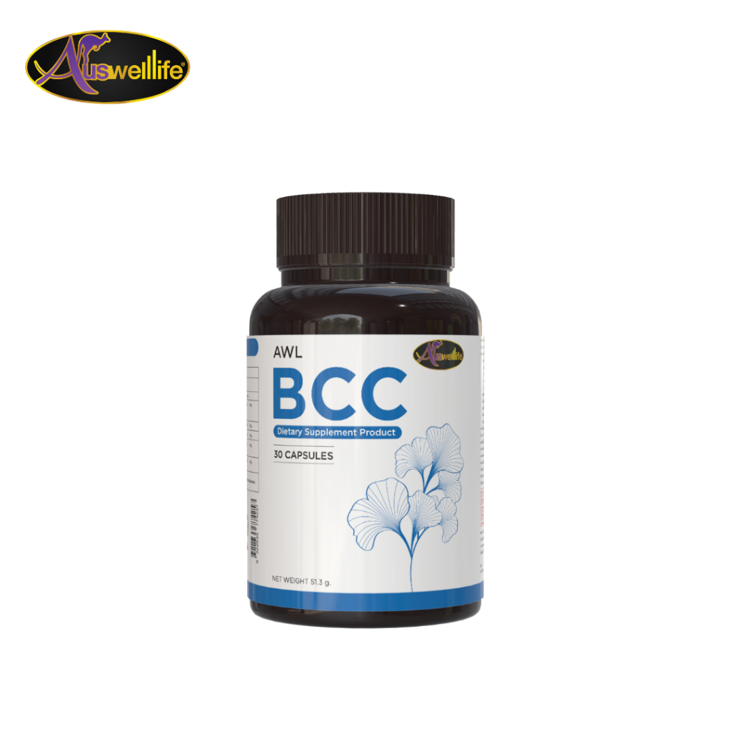 AWL BCC  บำรุงสมอง บำรุงหัวใจ หลอดเลือด วัยทำงาน 30 แคปซูล 1 กระปุก ราคา 690 บาท (Auswelllife)