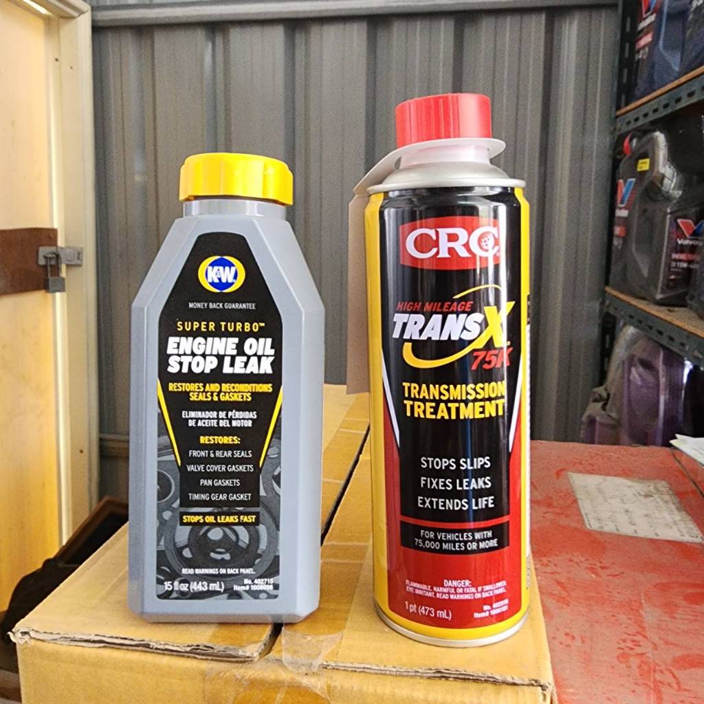 เซทคู่ CRC Trans X75K ซ่อมแซมสภาพเกียร์ออโต้ATFรุ่นเข้มข้นสูง+K&Wซ่อมแซมการรั่วซึมระบบน้ำมันเครื่อง