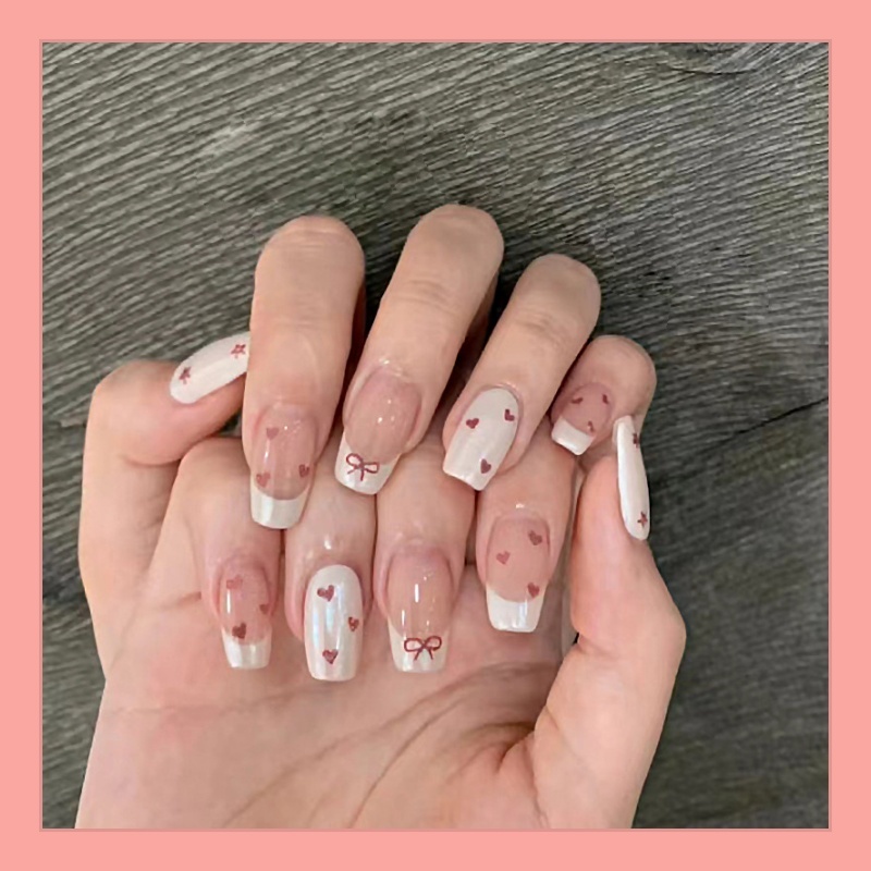 CICI  ร้านไทย 【R863】 เล็บปลอมสำเร็จรูป ใหม่เล็บปลอมกันน้ำ