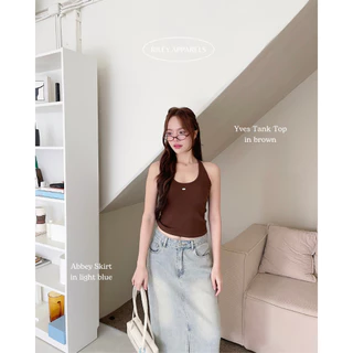 Riley.apparels - Yves tank top 9109 เสื้อกล้ามฟีลคล้องคอ
