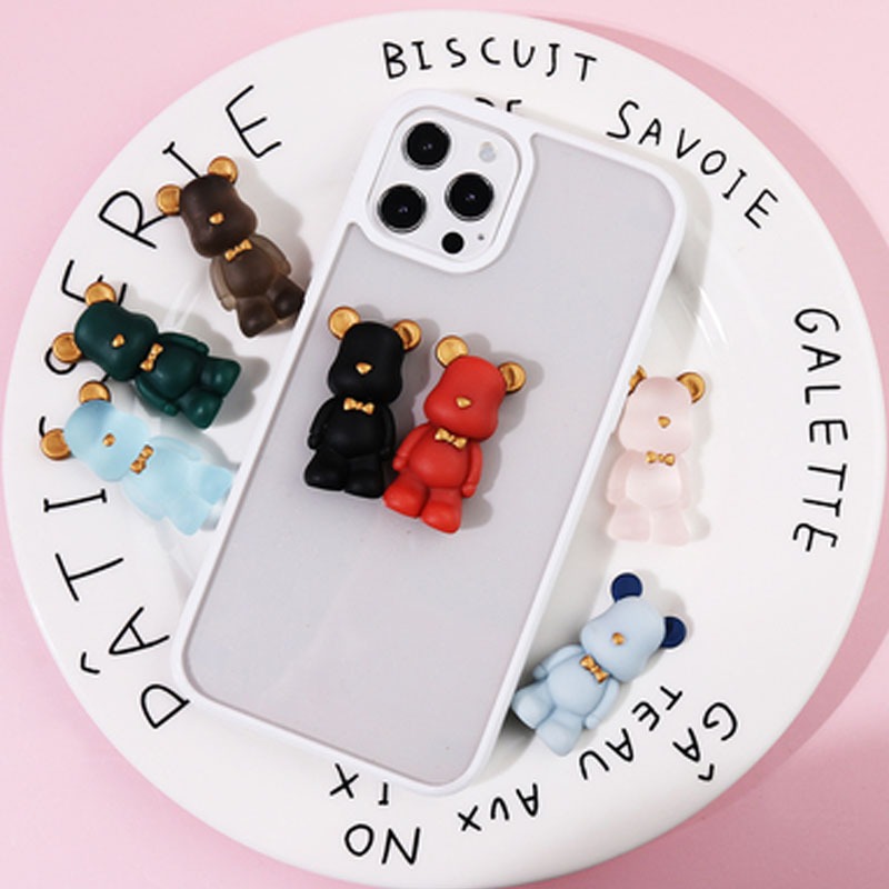 อุปกรณ์เสริม DIY หมีแบร์บริคโบว์ ตัวติดขวดน้ำ ติดรองเท้า เคสโทรศัพท์มือถือ Bearbrick Jibbitz shoes Charm 3D Craft(1006)