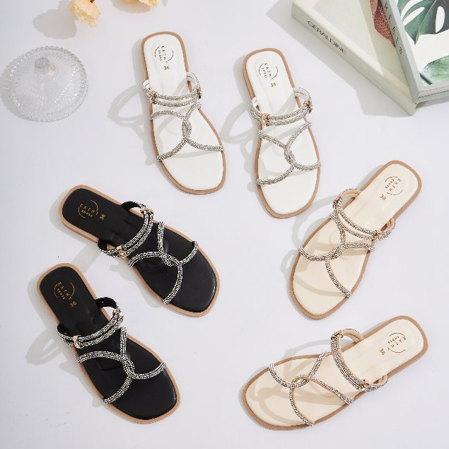 ✨ใส่ได้2แบบ 36-45 ✨แตะเพชรน่ารัก แบรนด์ Kathy(K05) ใส่สวยดูลุคคุณหนู