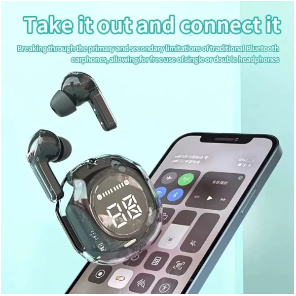 หูฟัง TWS Bluetooth IPX5 กันน้ำ HiFi มินิพกพาสะดวก thumbnail 4