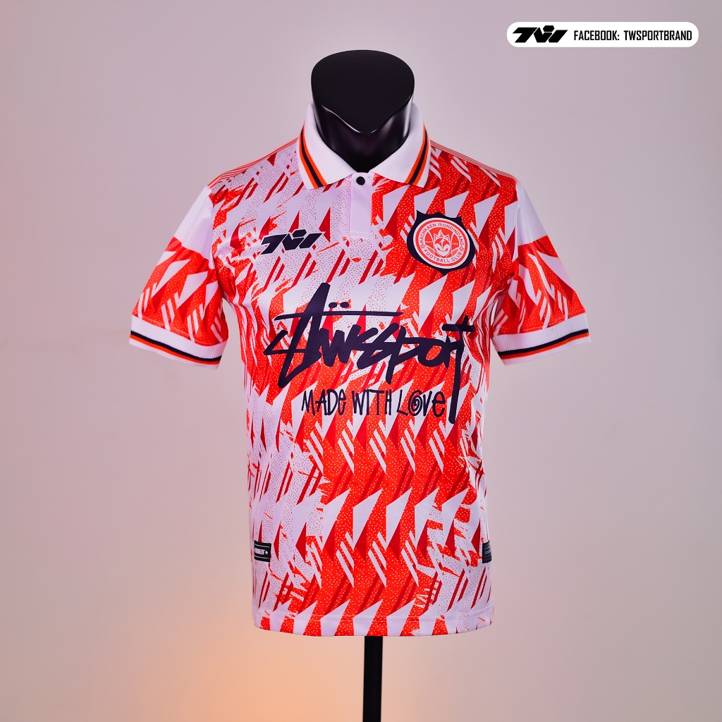 เสื้อเชียร์ แนวแฟชั่น ขอนแก่นมอดินแดงเอฟซี X TWSPORT ทรงปกติ ผ้ามัน