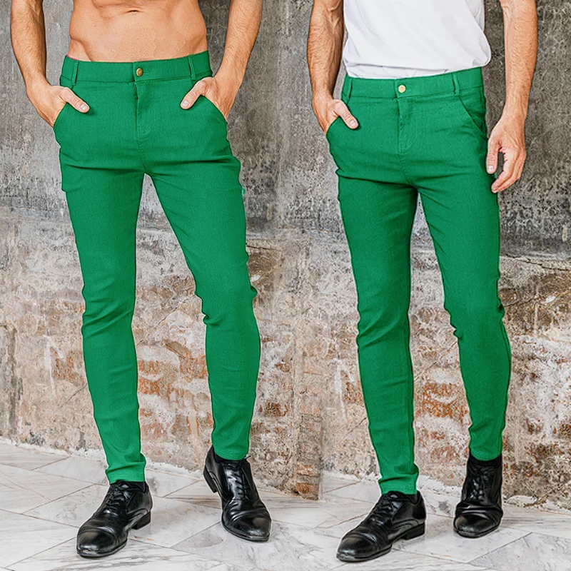 AB Skinny For Men สีเขียวไมโล กางเกงสกินนี่ยีนส์ 16 สี ของแท้ จากเพจดัง 80,000 Like กางเกง AB สกินนี่ยีนส์ ผู้ชาย
