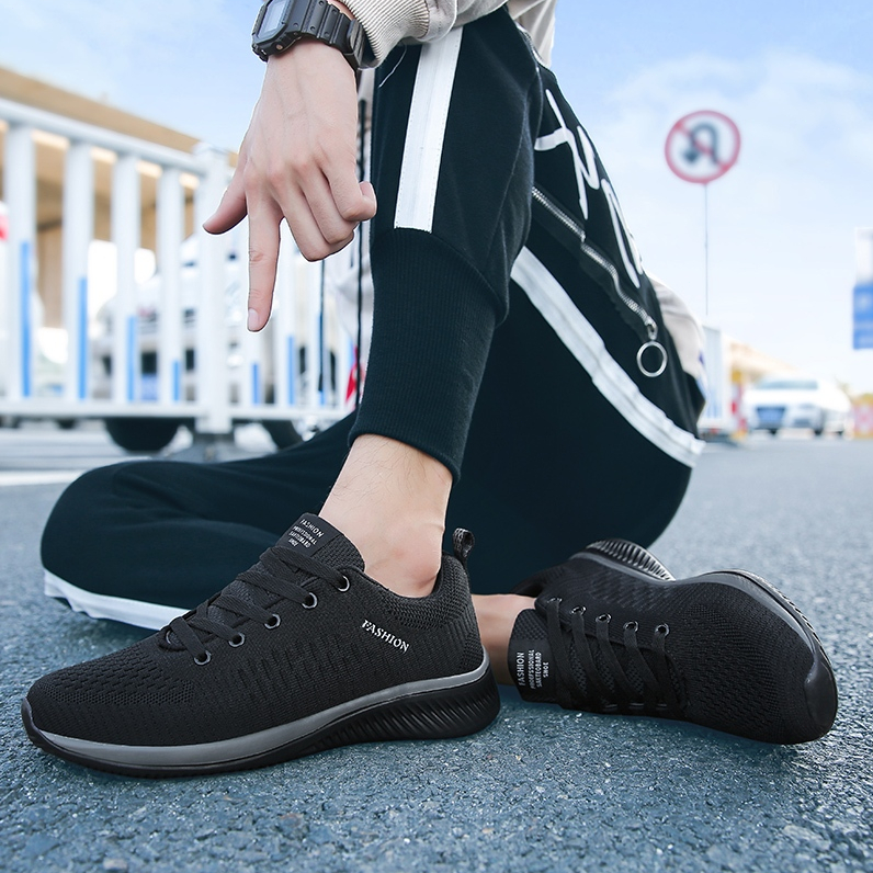 รองเท้าผู้ชาย Breathable Mesh Athleisure รองเท้าวิ่ง รองเท้าผ้าใบผู้ชาย 39-46 จัดส่งจากประเทศไทย
