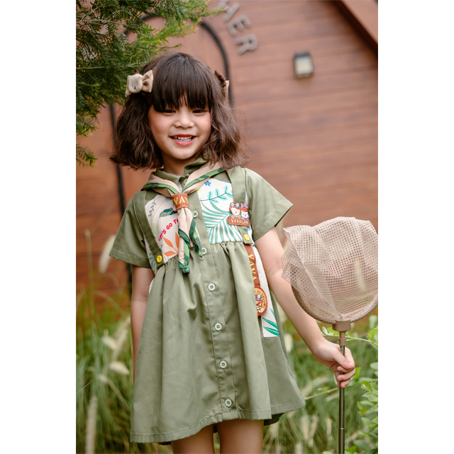 Thelandofvava LOOK6 VNXZ1096 เดรสเด็กหญิง Junior Wanderer ลิขสิทธิ์แท้จาก vava
