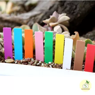 ป้ายชื่อต้นไม้ แพ็คละ100 ชิ้น มี 2 ขนาด 5x1cm 10x2cm สำหรับตกแต่งสวน เขียนชื่อต้นไม้ อุปกรณ์ตกแต่งสวน